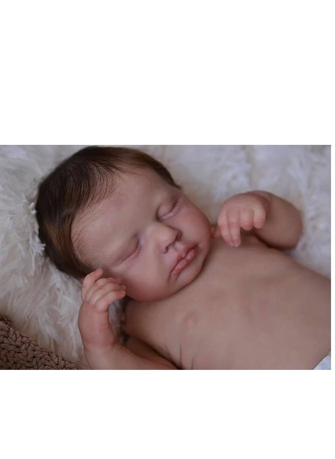 Reborn Baby Dolls 19 Inch Girl Full Silicone Vinyl Body Realistic Newborn Baby Dolls Premie Baby Doll Toy