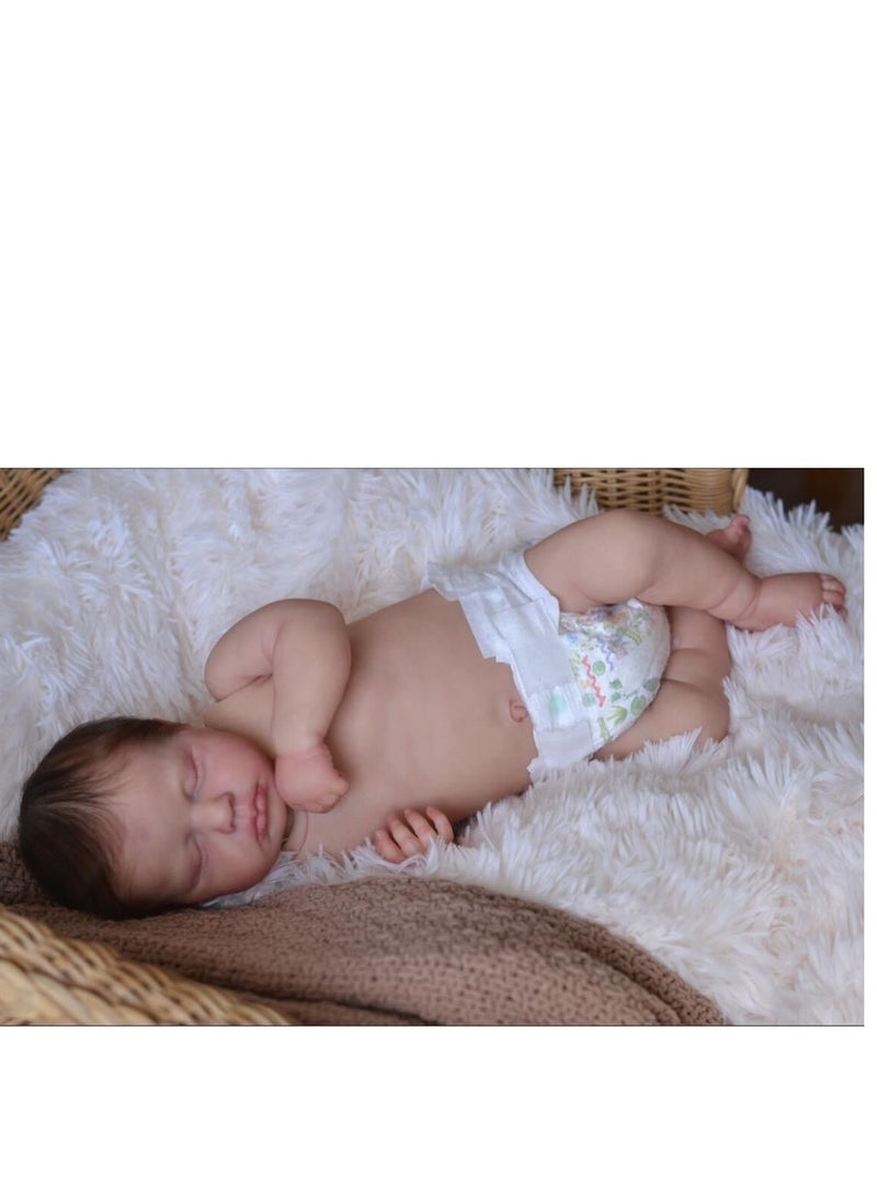 Reborn Baby Dolls 19 Inch Girl Full Silicone Vinyl Body Realistic Newborn Baby Dolls Premie Baby Doll Toy