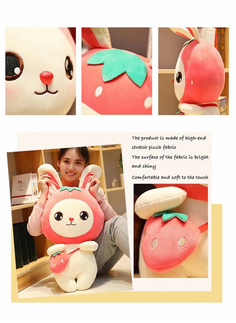 Bunny Plush Pillow Toy Bunny Stuffed Strawberry Bunny Animal Fruit plushie Pineapple Bunny Rabbit plushies Toys Gifts for Kids Girls boy Small Large with Long Ears 11.8''