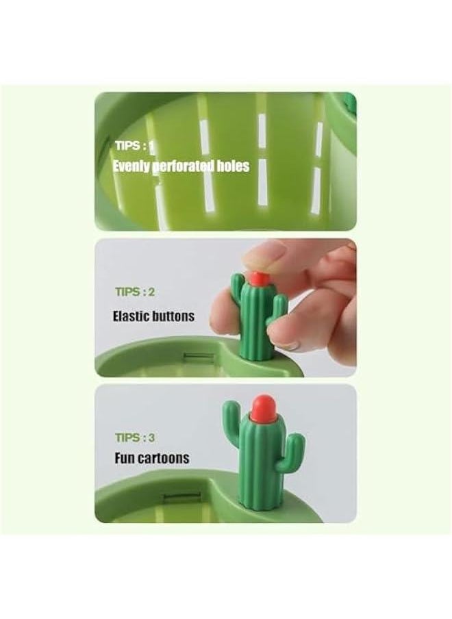 Cactus Sink Drain Strainer with Automatic Dumping Basket - Green