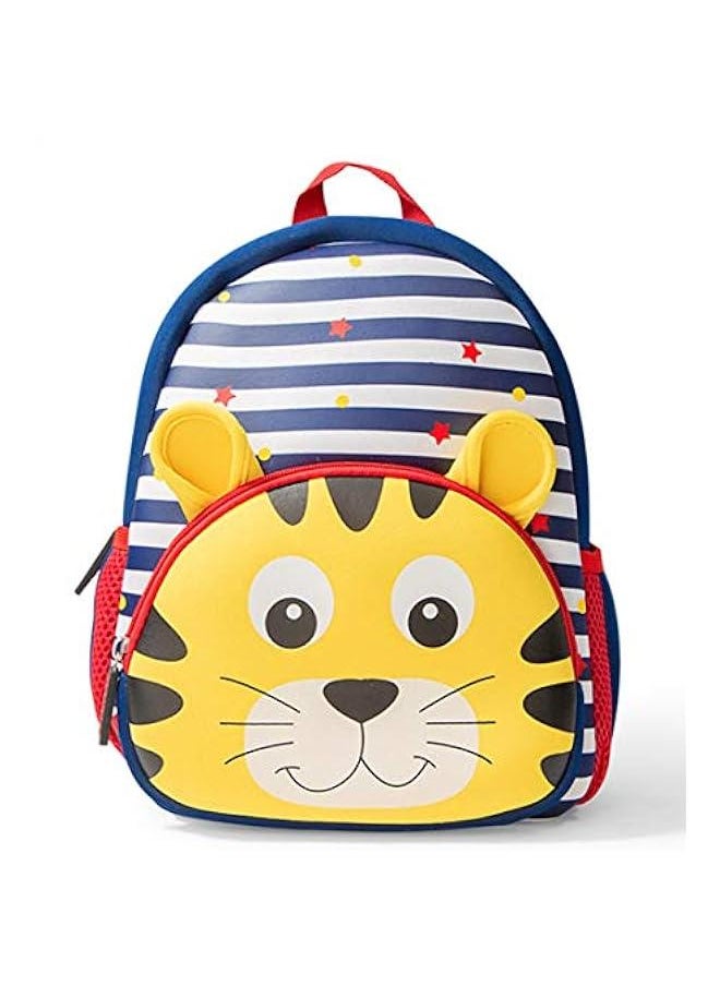 Neoprene Tiger Schoolbag Lunch Backpack for Preschool Toddler Kids