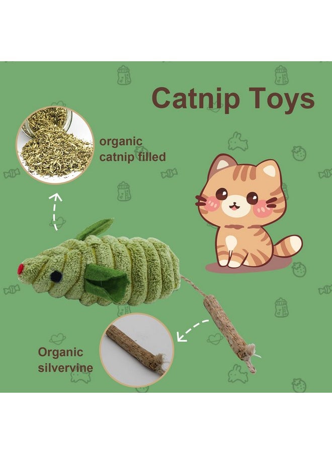 Andiker 3PCS Catnip Toys for Cats, Realistic Cat Mouse Toys with Silvervine Soft Plush Fabric Bite-Resistant Interactive Cat Toys for Indoor Cats Kittens to Bite Chew Teeth Cleaning