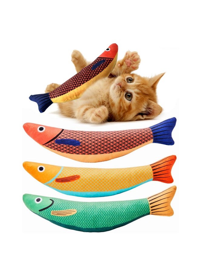 Cat Toys 3 Pack Catnip Saury Fish Toys Cat Toys Fish Interactive Cat Toy Catnip Crinkle Sound Toys，Catnip Toys for Cats 9.5 Inch Suitable for All Kinds of Cats