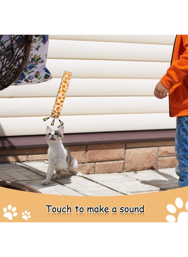 Andiker Cat Toys Cat Pillows, 4pcs Plush Catnip Toys for Cats with Animal Patterns for Indoor Cats Entertain, 9.84inches Cat Interactive Toy with Crinkle Sound for Chasing Chewing (Animal Print)