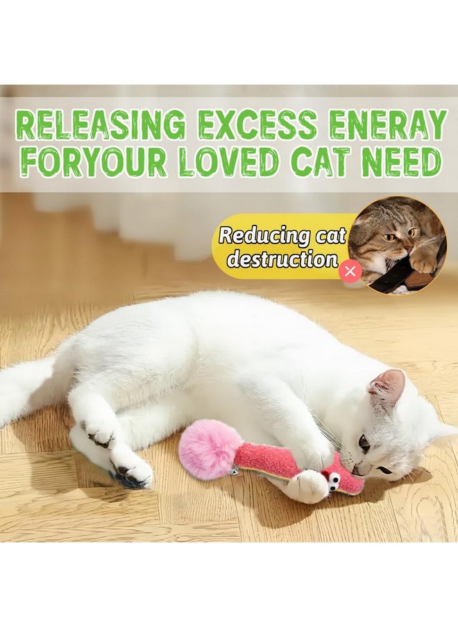 Andiker Interactive Cat Toy, Question Mark Shaped Cat Kicker Toy with a Plush Ball and a Bell for Kicking & Playing, 7.2inches Plush Cat Chew Toy for Stress Relief and Relaxation (Question Mark)