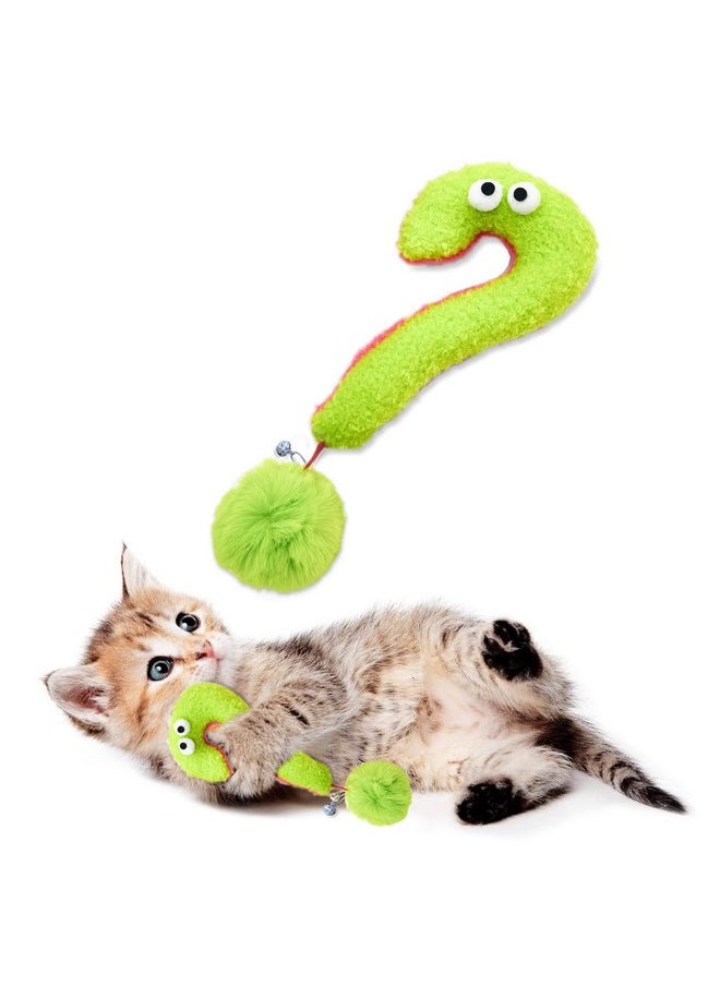 Andiker Interactive Cat Toy, Question Mark Shaped Cat Kicker Toy with a Plush Ball and a Bell for Kicking & Playing, 7.2inches Plush Cat Chew Toy for Stress Relief and Relaxation (Question Mark)