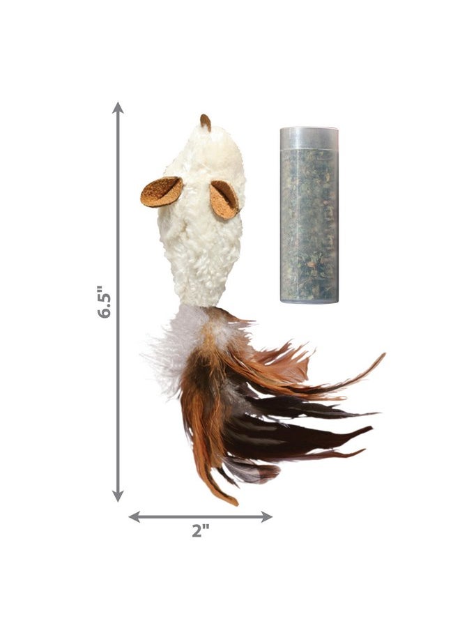 KONG Feather Mouse Catnip Toy (Colors vary)