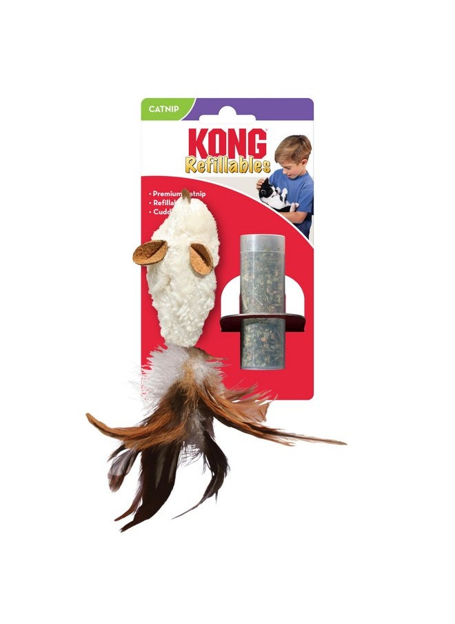 KONG Feather Mouse Catnip Toy (Colors vary)