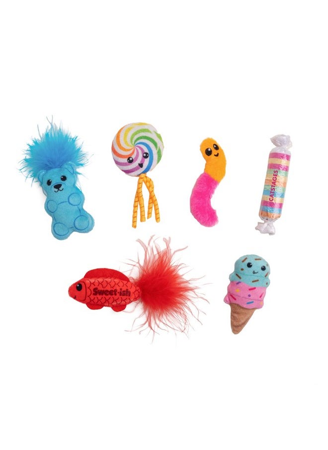 Catstages Kitty Sweet Treats Plush Catnip Cat Toys - 6 Pack