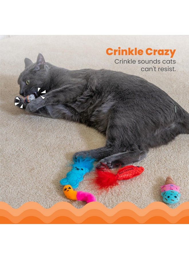 Catstages Kitty Sweet Treats Plush Catnip Cat Toys - 6 Pack