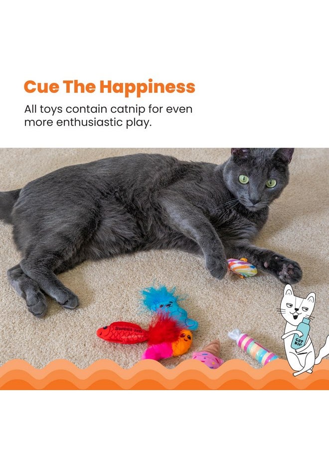 Catstages Kitty Sweet Treats Plush Catnip Cat Toys - 6 Pack