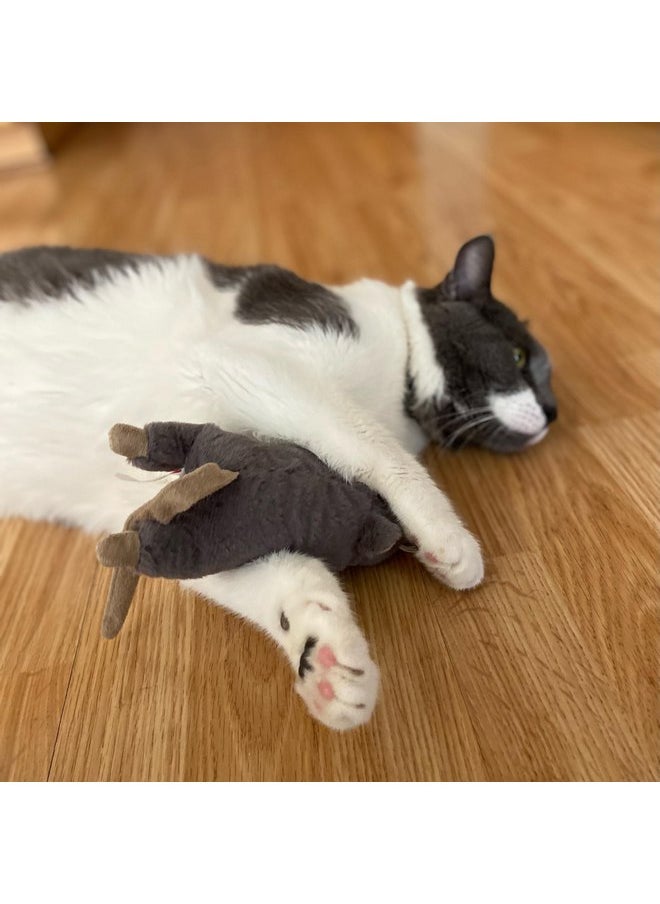 SPOT Big Mouse Bertha with Catnip - Lifelike Cat Toy, Fuzzy Mice with Catnip and Crinkle Sound, Large Size for Cuddling, Chasing, Playing - 7in Plush Toys, Assorted Colors