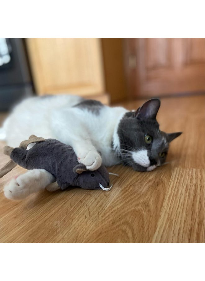 SPOT Big Mouse Bertha with Catnip - Lifelike Cat Toy, Fuzzy Mice with Catnip and Crinkle Sound, Large Size for Cuddling, Chasing, Playing - 7in Plush Toys, Assorted Colors