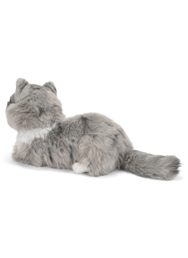 Sweet Maine Coon Cat Silver Grey 10 Inch Children'S Soft Plush Stuffed Animal Toy