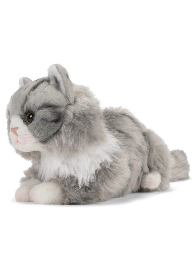 Sweet Maine Coon Cat Silver Grey 10 Inch Children'S Soft Plush Stuffed Animal Toy