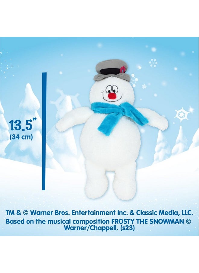 Frosty The Snowman Soft Huggable Stuffed Animal Cute Plush Toy For Toddler Boys And Girls, Gift For Kids, 13.5 Inches