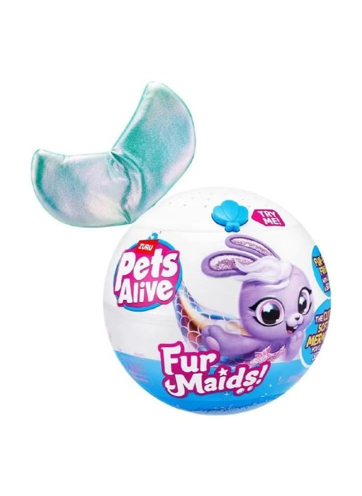 Zuru Pets Alive Furmaids Series 1 Assorted Colours, dazzling mermaids, 10 surprises to unbox, including mermaid accessories for shimmering fun.