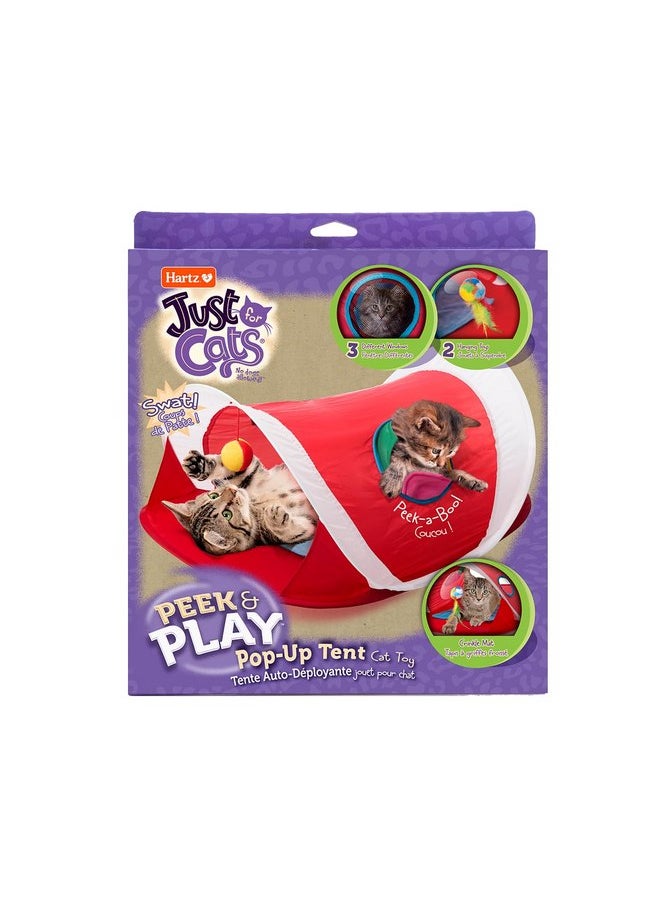 Hartz Just for Cats Peek & Play Pop-Up Cat Tent Toy, All Breed Sizes