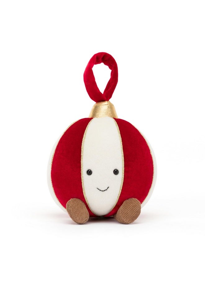 Amuseables Bauble Stuffed Toy, 6 Inches | Christmas Ornament Plush Décor