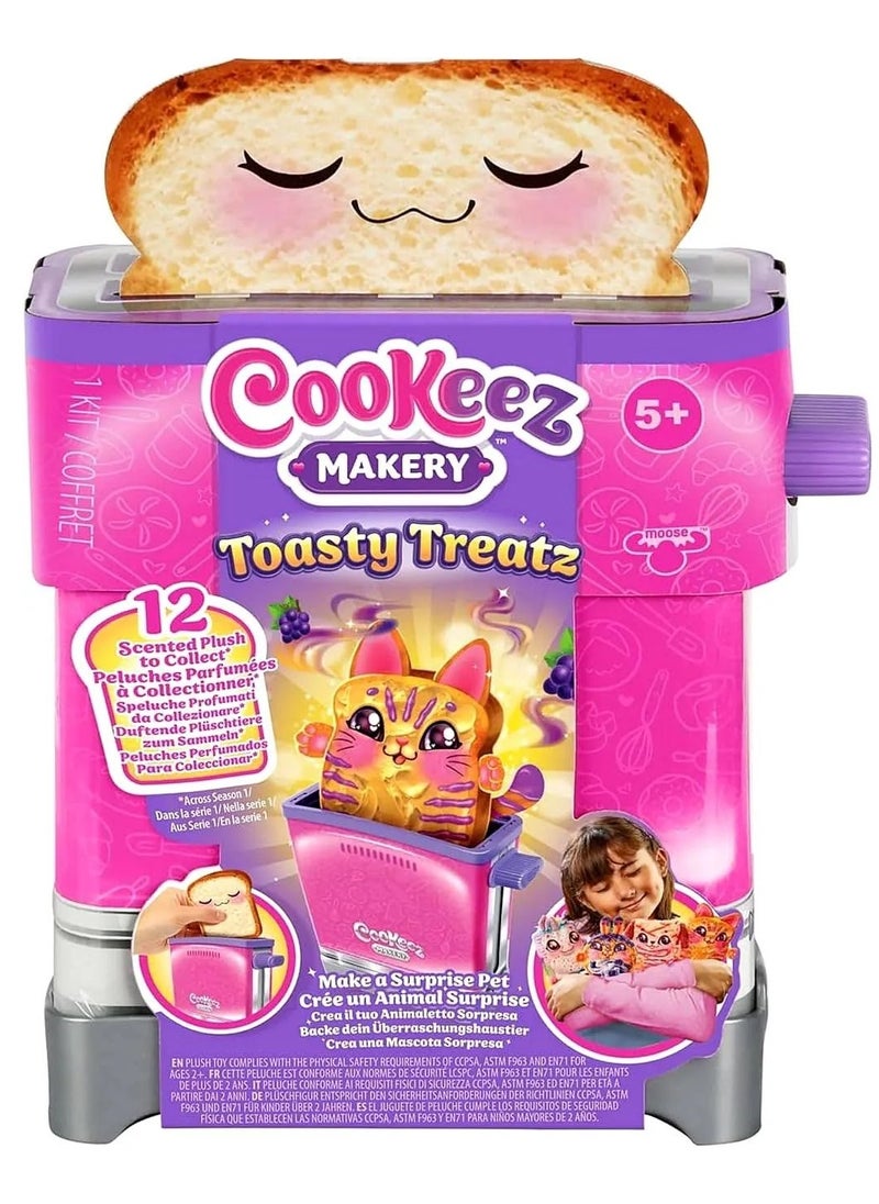 Cookeez Makery Toasty Treatz Toaster, Assorted 1 Piece (Style & Color May Vary) | Reveal a Scented Plush! | Surprise Pet | Mystery Plush