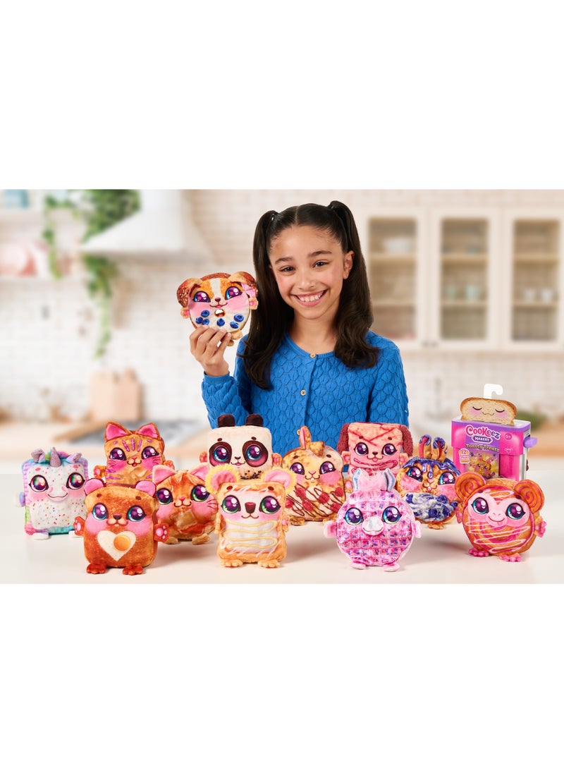 Cookeez Makery Toasty Treatz Toaster, Assorted 1 Piece (Style & Color May Vary) | Reveal a Scented Plush! | Surprise Pet | Mystery Plush