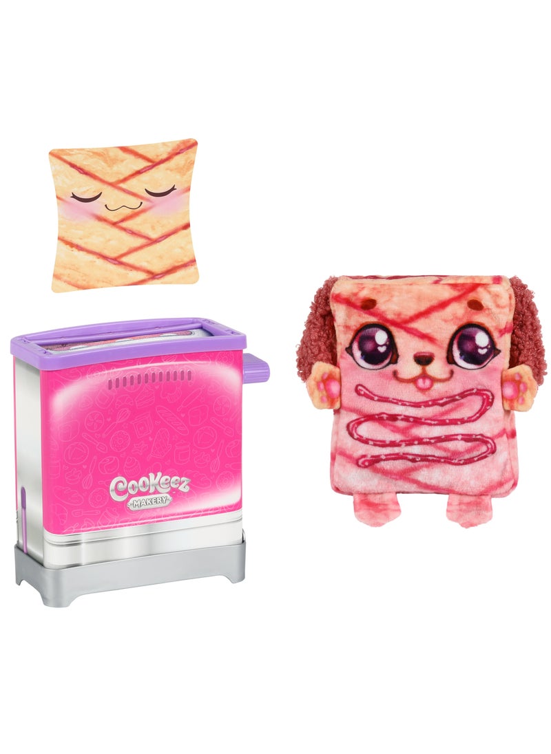 Cookeez Makery Toasty Treatz Toaster, Assorted 1 Piece (Style & Color May Vary) | Reveal a Scented Plush! | Surprise Pet | Mystery Plush