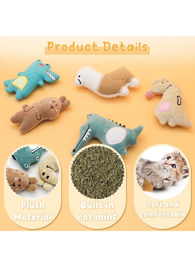 Andiker Cat Catnip Toys for Cats, 5 Pcs Cat Chew Toy with Catnip, Soft&Cute Plush Cat Pillow Entertaining Toys, Cat Toys for Indoor Cats to Playing Chewing Teeth Cleaning Cat Interactive Toys (5pcs)