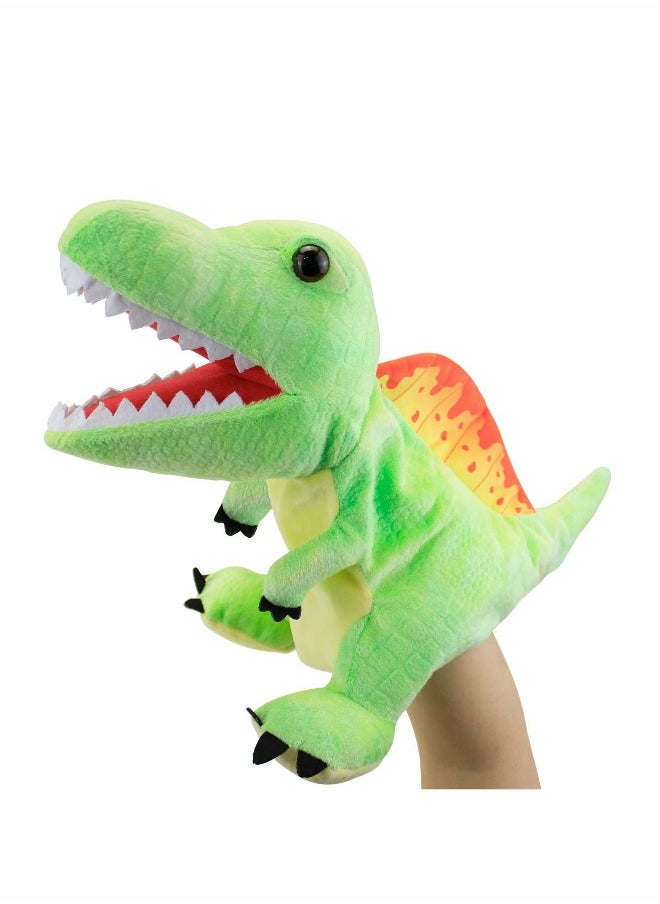 Dinosaur Hand Puppets, Spinosaurus Jurassic World Stuffed Animal   Soft Plush Toy, Open Movable Mouth Finger Gift, Birthday Gifts for Kids, Creative Role Play