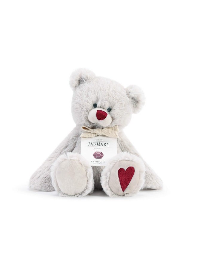 Joyful Red Garnet Color January Birthstone 8.5 Inch Children'S Plush Stuffed Animal Toy