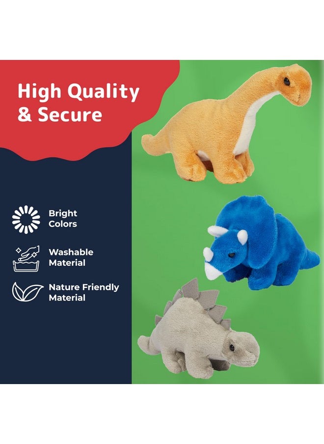 Dinosaur Volcano Plush Toy - Volcano With 5 Dino Plush Set - Dinosaur Toy For Kids - Plush Volcano Zippers 5 Little Dino Stuffed Animals - A Must Have Gift For Dino Lovers