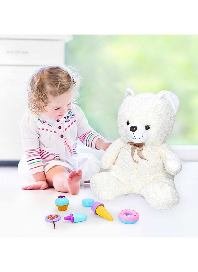 50cm White Teddy Bear Toy for Girls Friend and Couples Anniversary Valentine and Birthday Gift