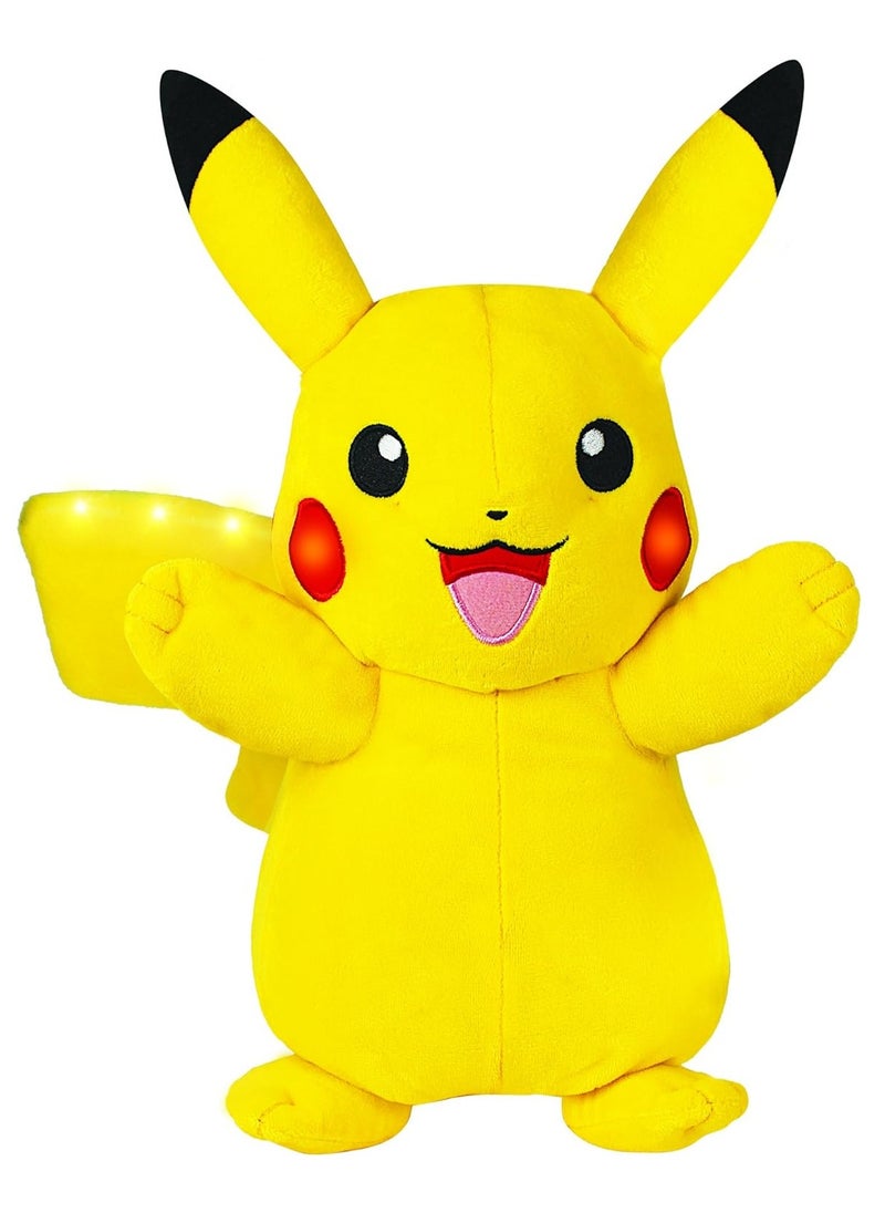 Pokemon Plush Power Action Pikachu, Battery Operated | Interactive Plush Toy | Soft Toy with Sound Effect | Perfect Gift for Kids & Adults