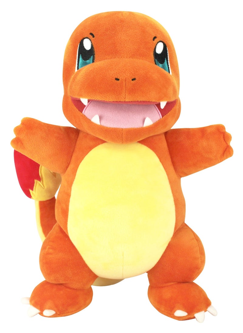 Pokemon Plush Flame Action Charmander, Battery Operated |Interactive Plush Toy | Soft Toy with Sound Effect | Perfect Gift for Kids & Adults