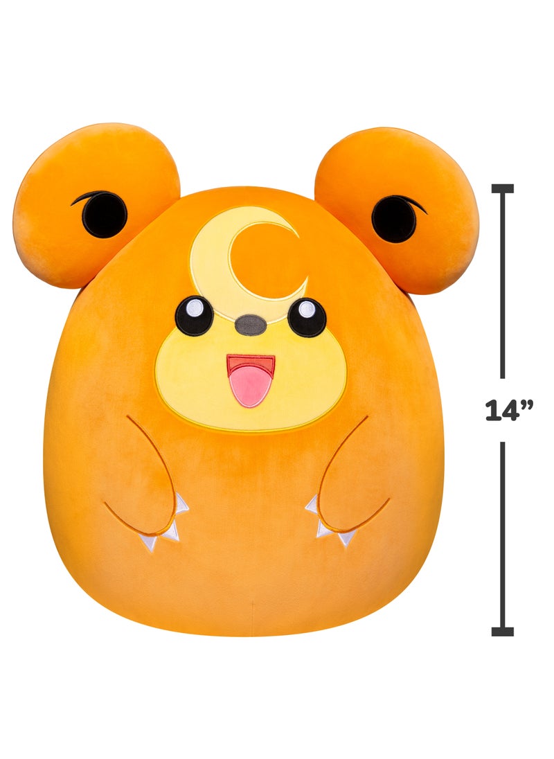 Pokemon Squishmallow Teddiursa 14-Inches | Plush Toy | Soft Toy | Perfect Gift for Kids & Adults
