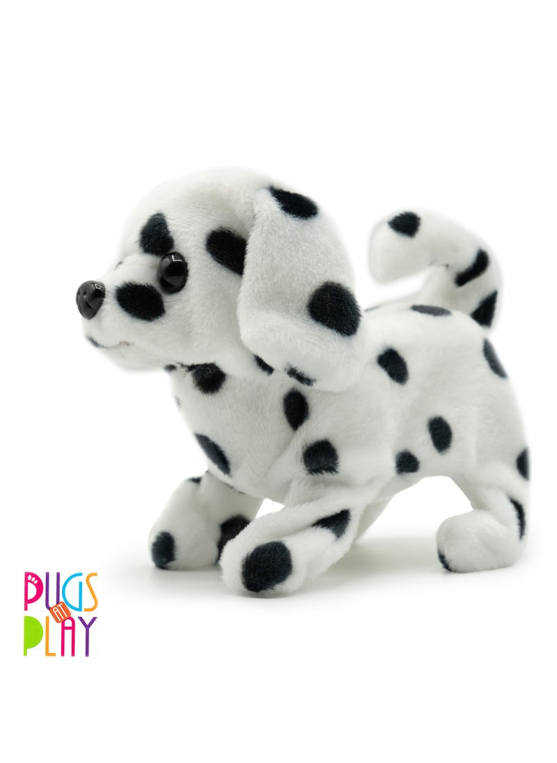 Pugs At Play Walking Spotty 6.5-Inches, Battery Operated | Interactive Plush Toy