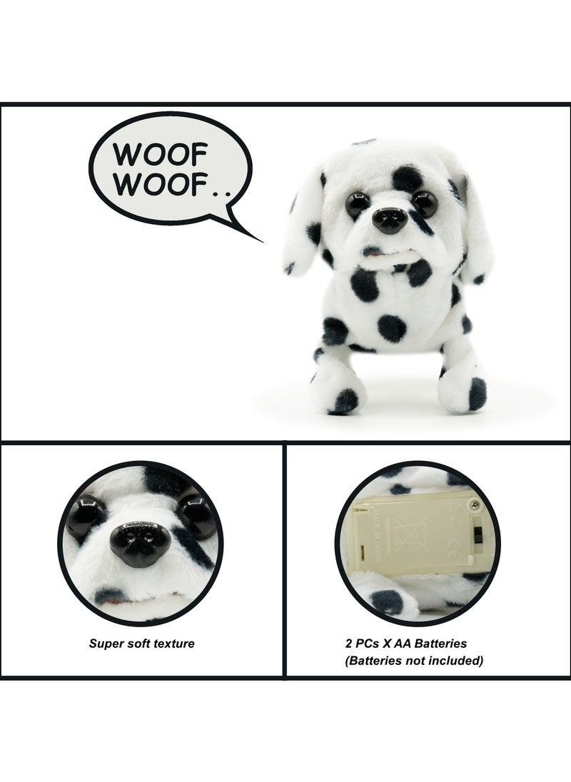 Pugs At Play Walking Spotty 6.5-Inches, Battery Operated | Interactive Plush Toy