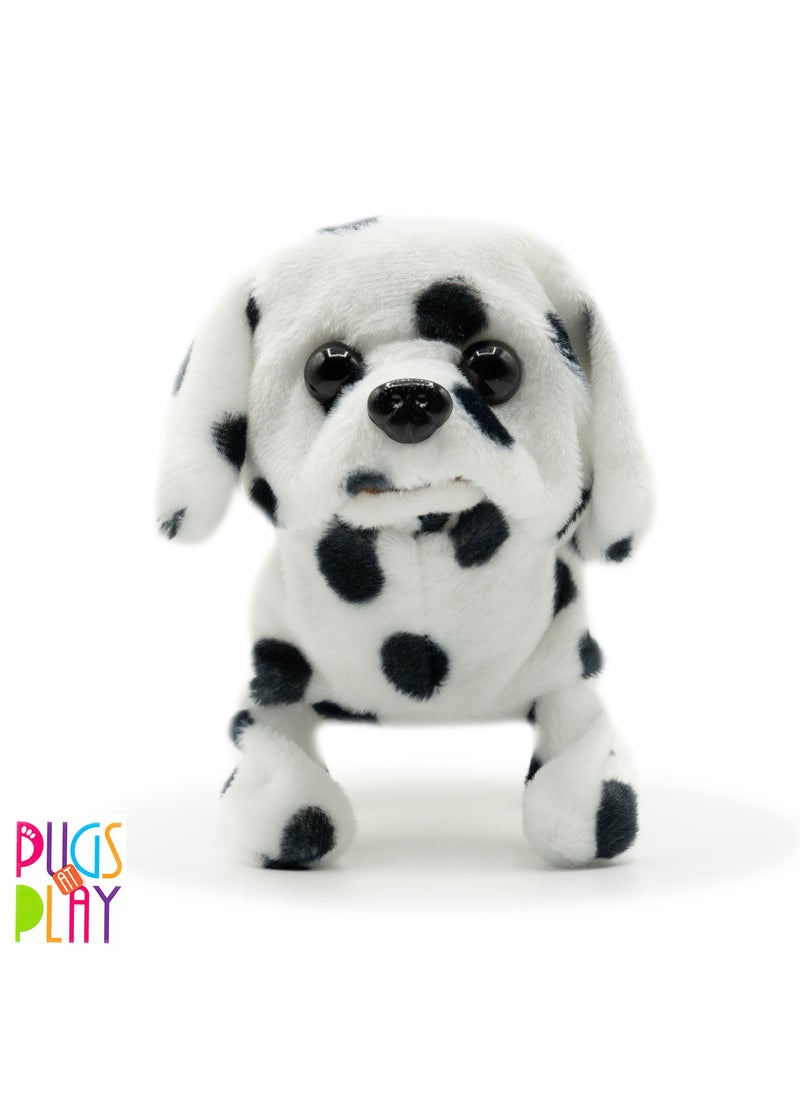 Pugs At Play Walking Spotty 6.5-Inches, Battery Operated | Interactive Plush Toy
