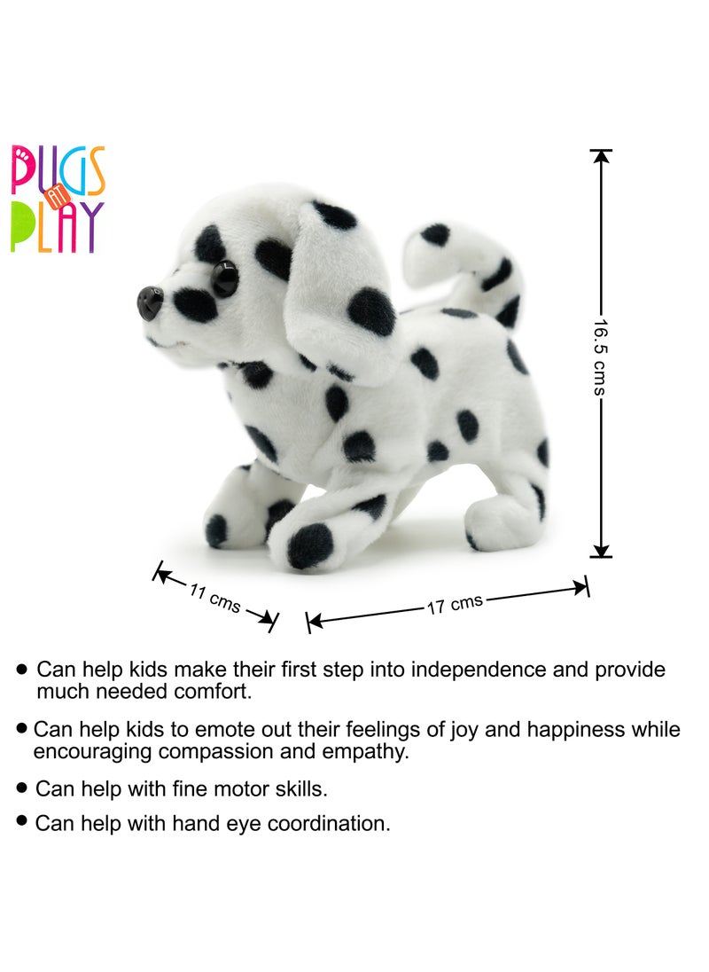 Pugs At Play Walking Spotty 6.5-Inches, Battery Operated | Interactive Plush Toy