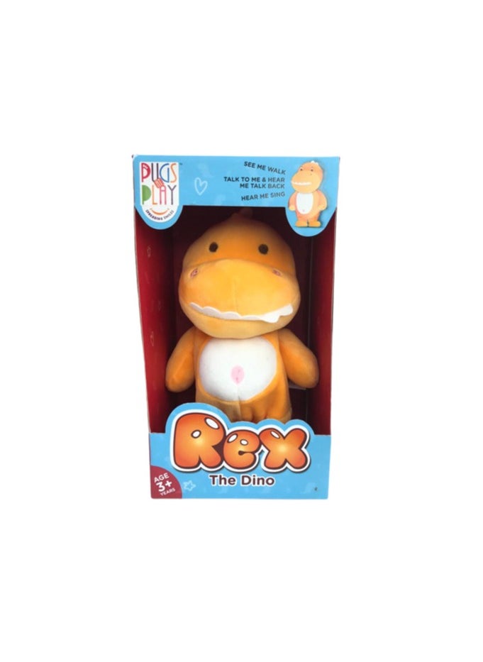 Pugs At Play Walking & Talking Rex 9-Inches, Battery Operated | Interactive Plush Toy