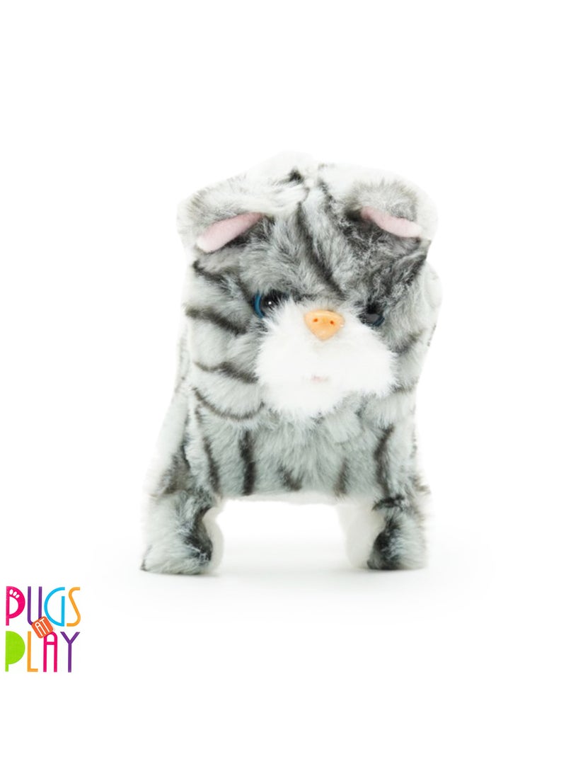 Pugs At Play Walking Zoe 6.5-Inches, Battery Operated | Interactive Plush Toy