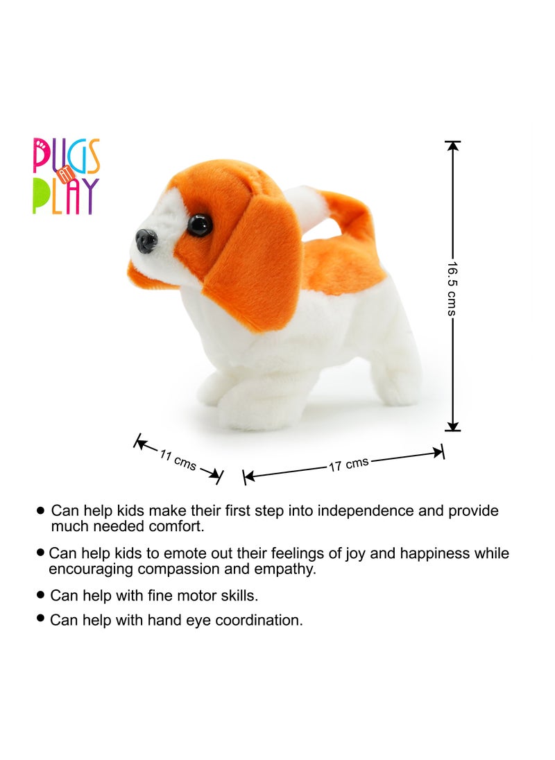 Pugs At Play Walking Buddy 6.5-Inches, Battery Operated | Interactive Plush Toy