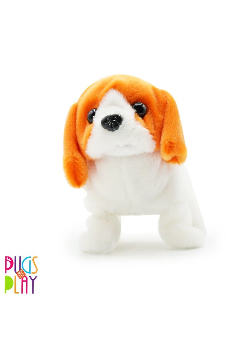 Pugs At Play Walking Buddy 6.5-Inches, Battery Operated | Interactive Plush Toy