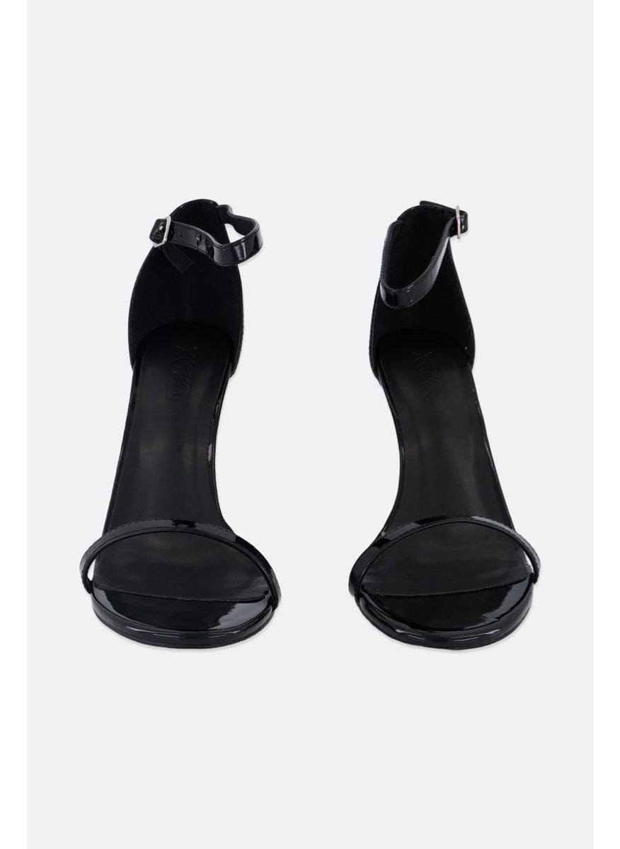 Women Adjustable Buckle Sandal, Black