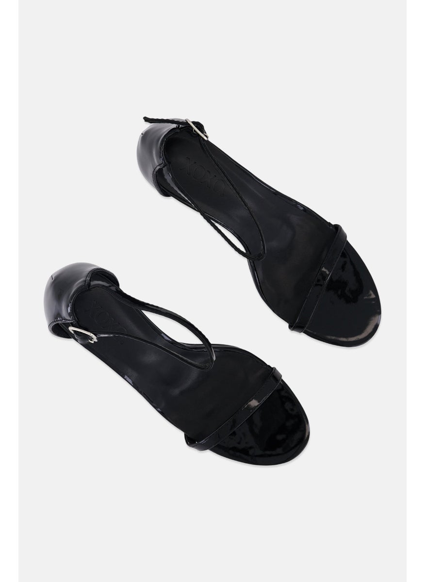 Women Adjustable Buckle Sandal, Black