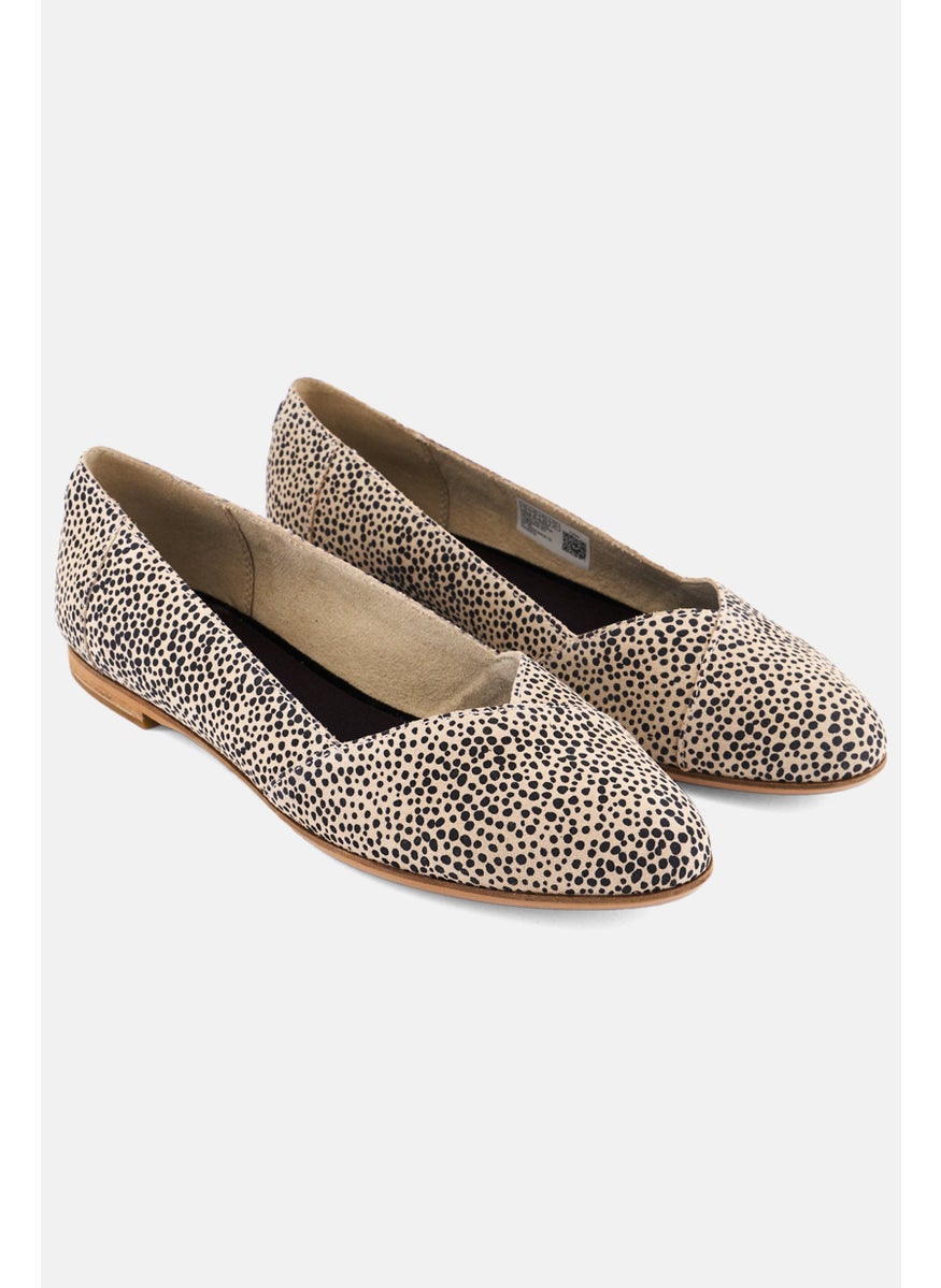 Women Julie Slip On Flats, Beige