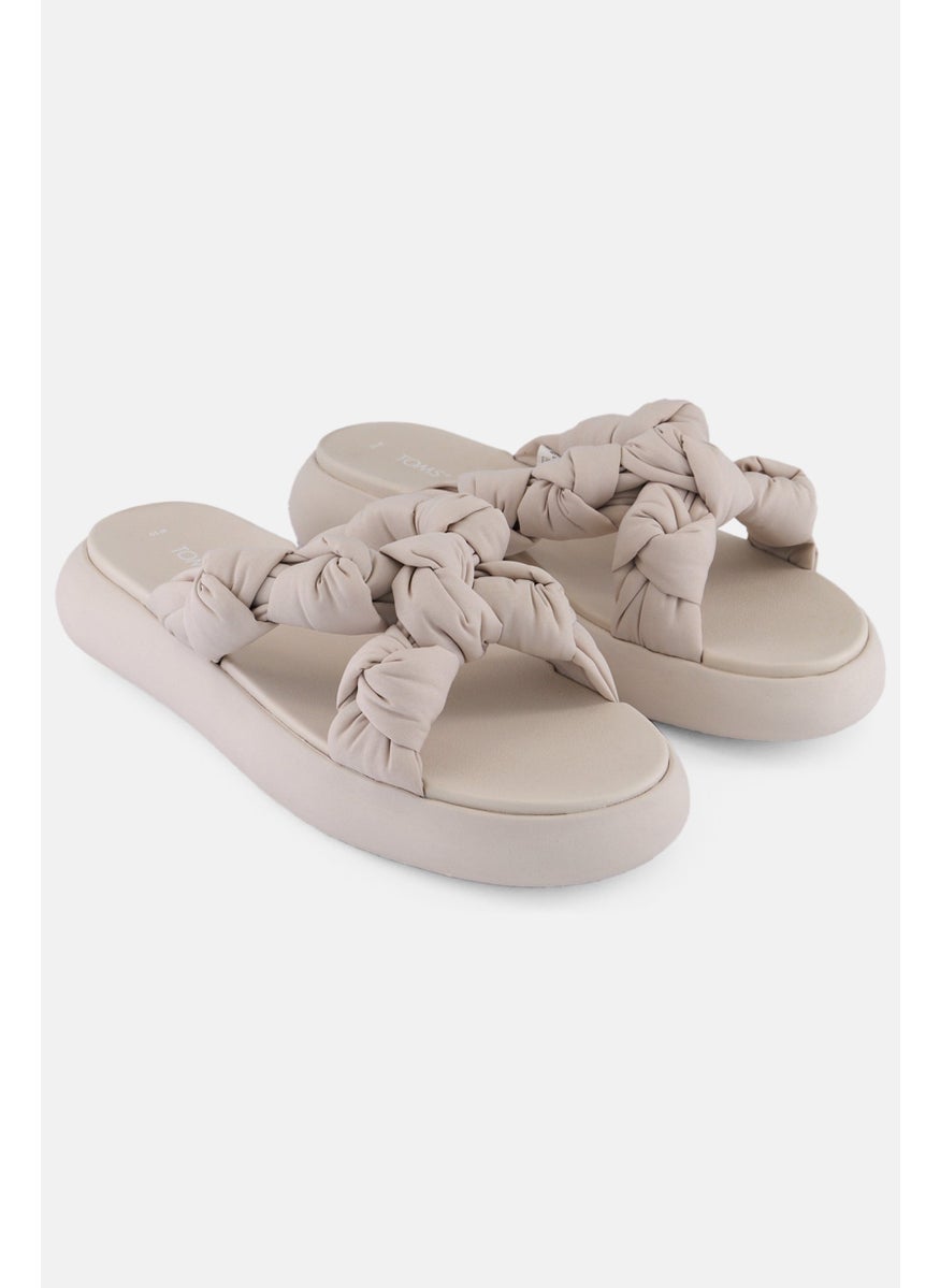 Women Slip On Sandals, Beige