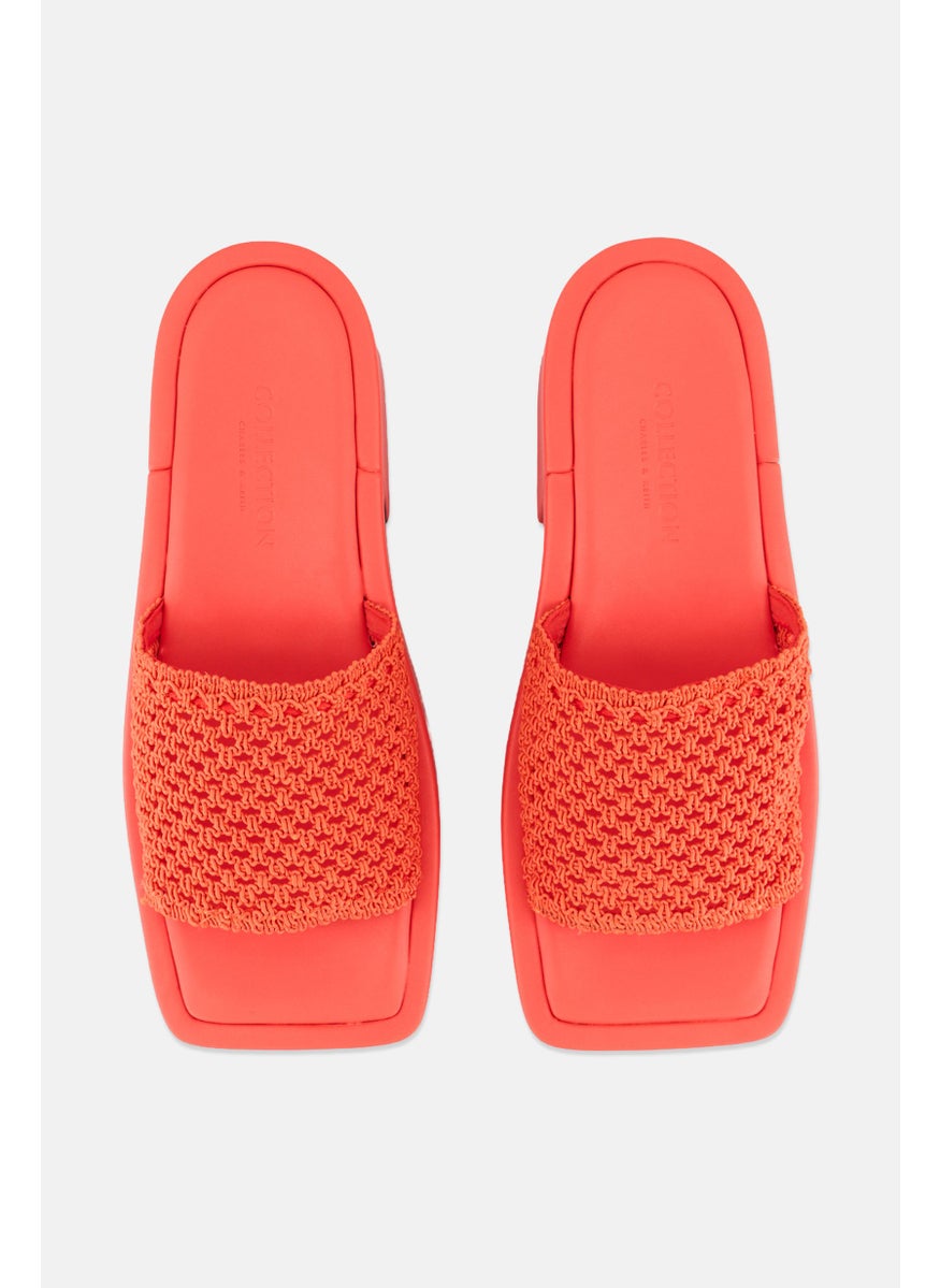 Women Slip on Sandals, Coral