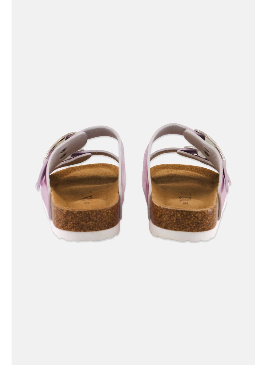 Women Slip On Cork Sandals, Pink