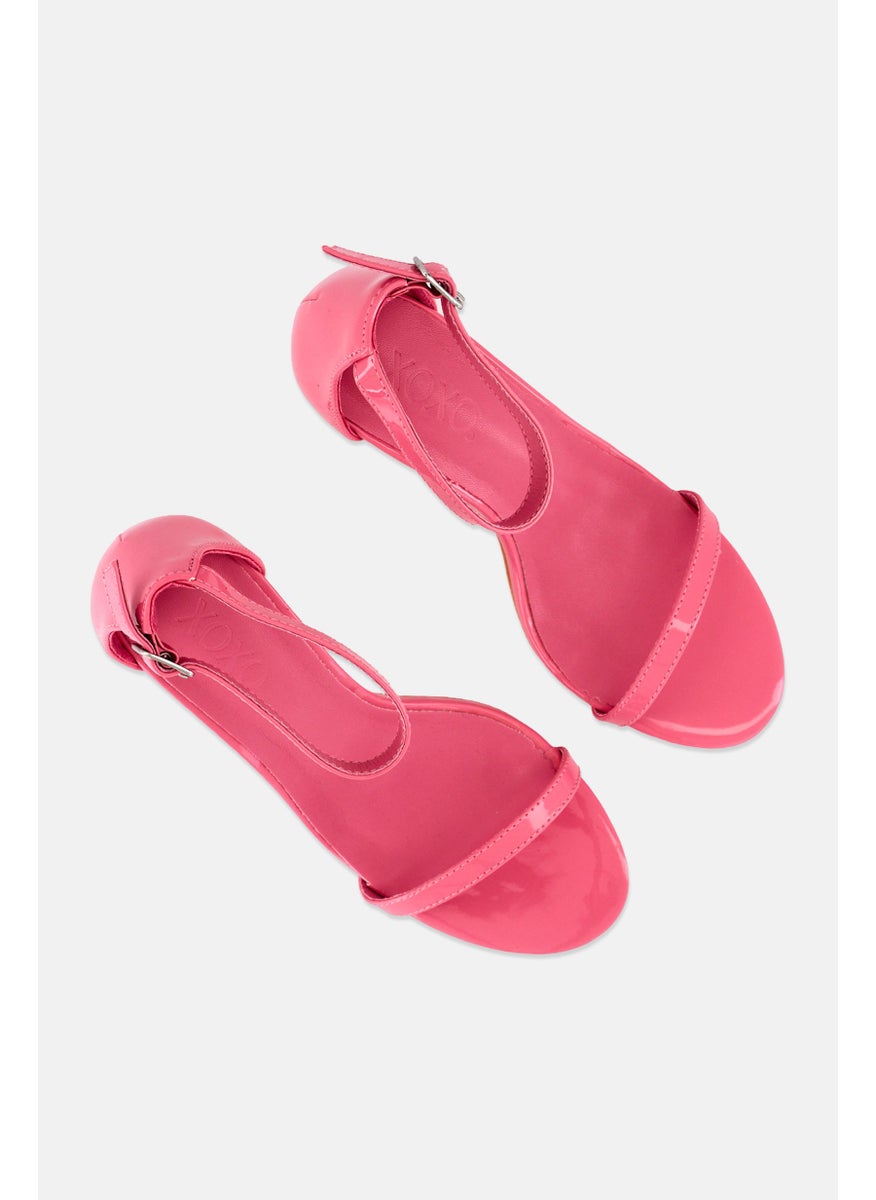 Women Adjustable Buckle Sandal, Pink