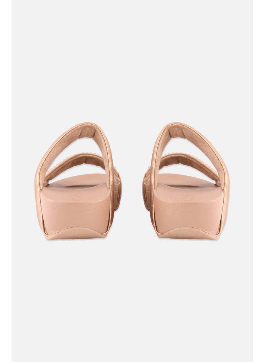 Women Slip On Slippers, Rose Gold